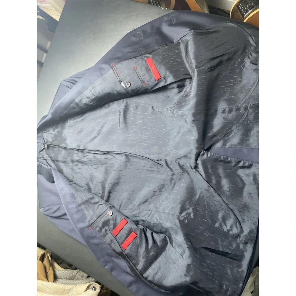 HUGO BOSS Aeron1 Hamen1 36R  Wool Deep Navy Super 130 Blazer Pockets sown